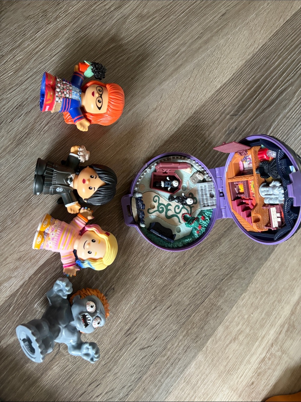 Fisher price Wednesday addams little people and poly pocket